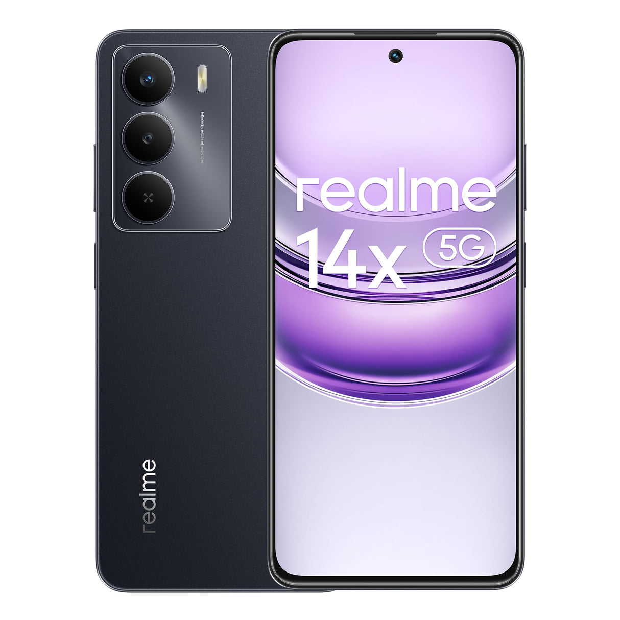 realme 14x 5G Smartphone 8+256GB, Pantalla Eye Comfort 120Hz, cámara nítida de 50MP, batería de Larga duración 5000mAh, Resistencia a los Golpes de Nivel Militar, Octa-Core, Negro (sin Adaptador)