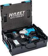 Hazet Llave de impacto inalámbrica 9212-1000LB/4, Herramienta para aflojar y apretar/apretar componentes, Par de apriete máximo: 1400 Nm, Mando cuadrado macizo de 12,5 mm (1/2 pulgada)