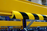 Durable Perfil protector de esquina C25R magnético, 1 m, paquete de 5 unidades, color amarillo/negro, 1110130