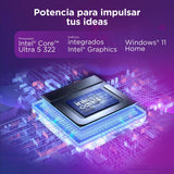 Lenovo IdeaPad Slim 3 Gen 11 – Ordenador Portátil 15.3" WUXGA (Intel Core Ultra 5 322, Copilot+ PC, 16 GB RAM, 1 TB SSD, Wi-Fi 6, USB-C, Windows 11 Home) Teclado QWERTY Español - Gris Luna