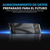 SABRENT Rocket 5 de 4TB Unidad SSD M.2 PCIe Gen 5 14GB/s X4 NVMe Interna de Rendimiento avanzado (SB-RKT5-4TB)
