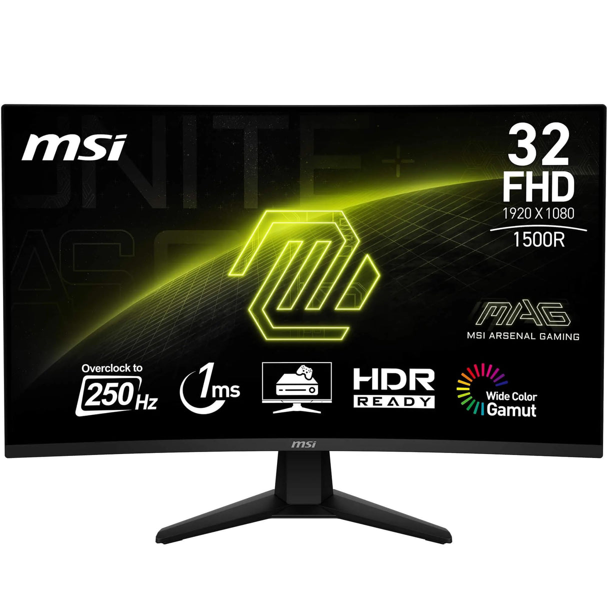 MSI Monitor Gaming mag 32C6X, 1920x1080 (FHD), 31.5", 16:9, Curve 1500R, Negro