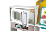 Hape Cocina Deluxe con Freidora – Cocina de Juguete con Fogones Electrónicos, Freidora y Accesorios para Niños de 3+
