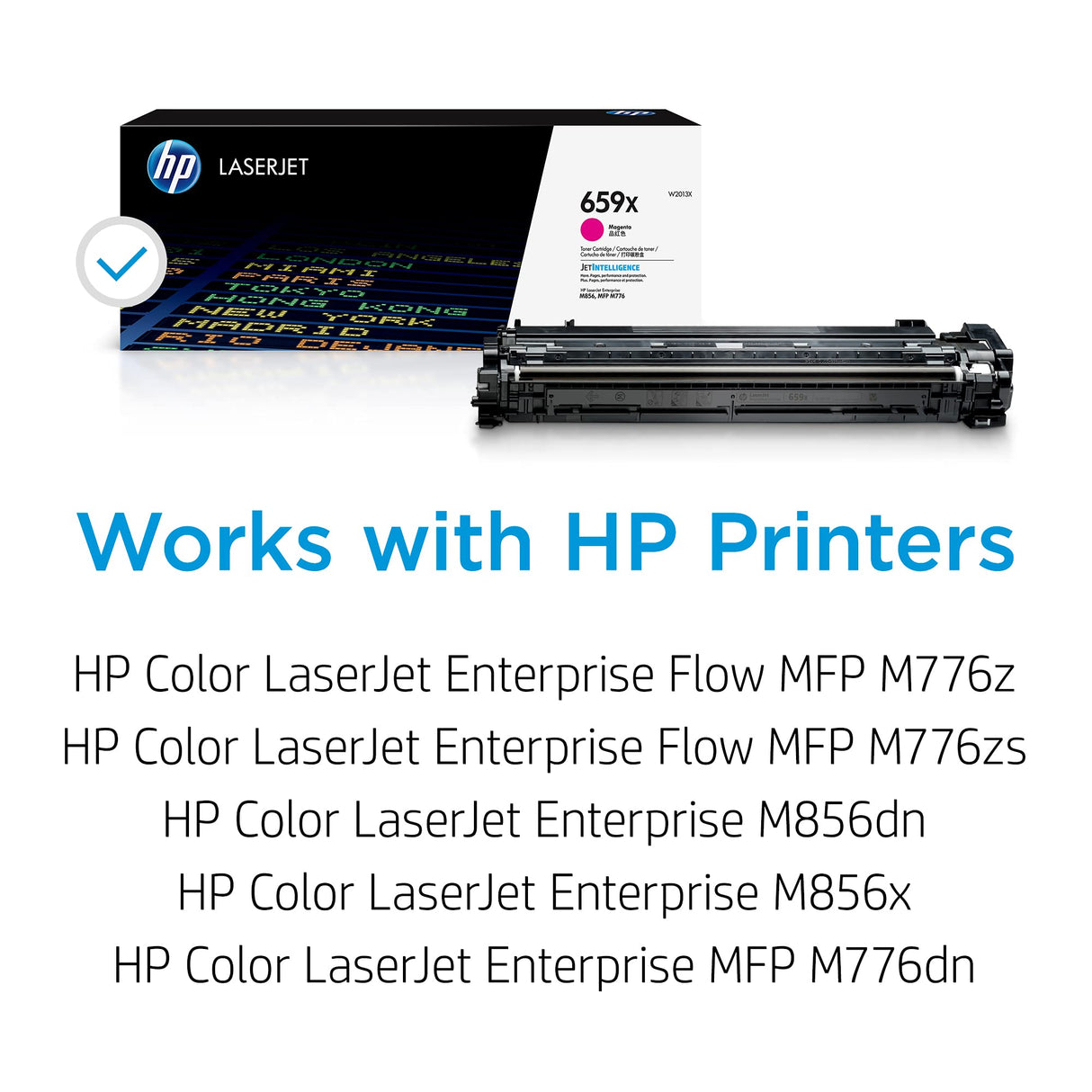 HP 659X W2013X, Magenta, Cartucho Tóner de Alta Capacidad Original, de 29.000 páginas, para impresoras HP Color LaserJet Enterprise M856dn, MFP M776dn y HP Color LaserJet Enterprise Flow MFP M776z