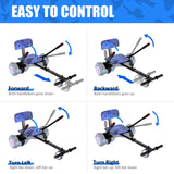 SISIGAD Hoverboard 6.5 inch with Hoverkart for children, self-balancing Eclectic Scooter easy to control, non-slip, LED lights, Bluetooth speaker