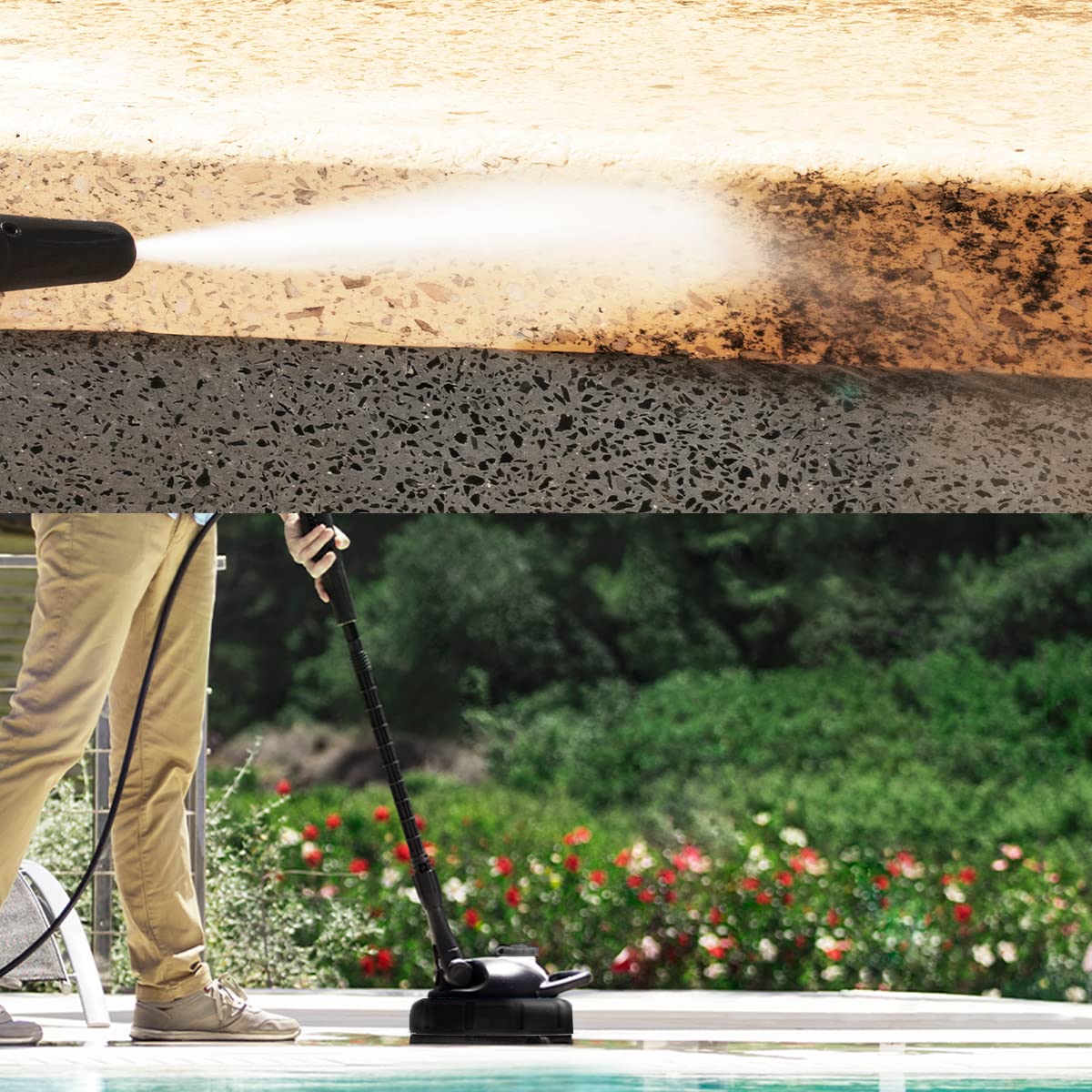Cecotec Hidrolimpiadora de Alta Presión HydroBoost 3200 TotalClean, 3200 W, Motor Brushless, Hogar, Jardín o Coche, Caudal 540 l/h, Presión 225 bares, Bomba de aluminio, Radio de acción 14 m