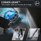 Hoover Aspiradora Escoba Sin Cable Potente con Corner Genie™ para Limpiar Todos los rincones, Accesorio para Mascotas, Cepillo Anti-Enredos, Luces LED, 2 Baterías [HFX]