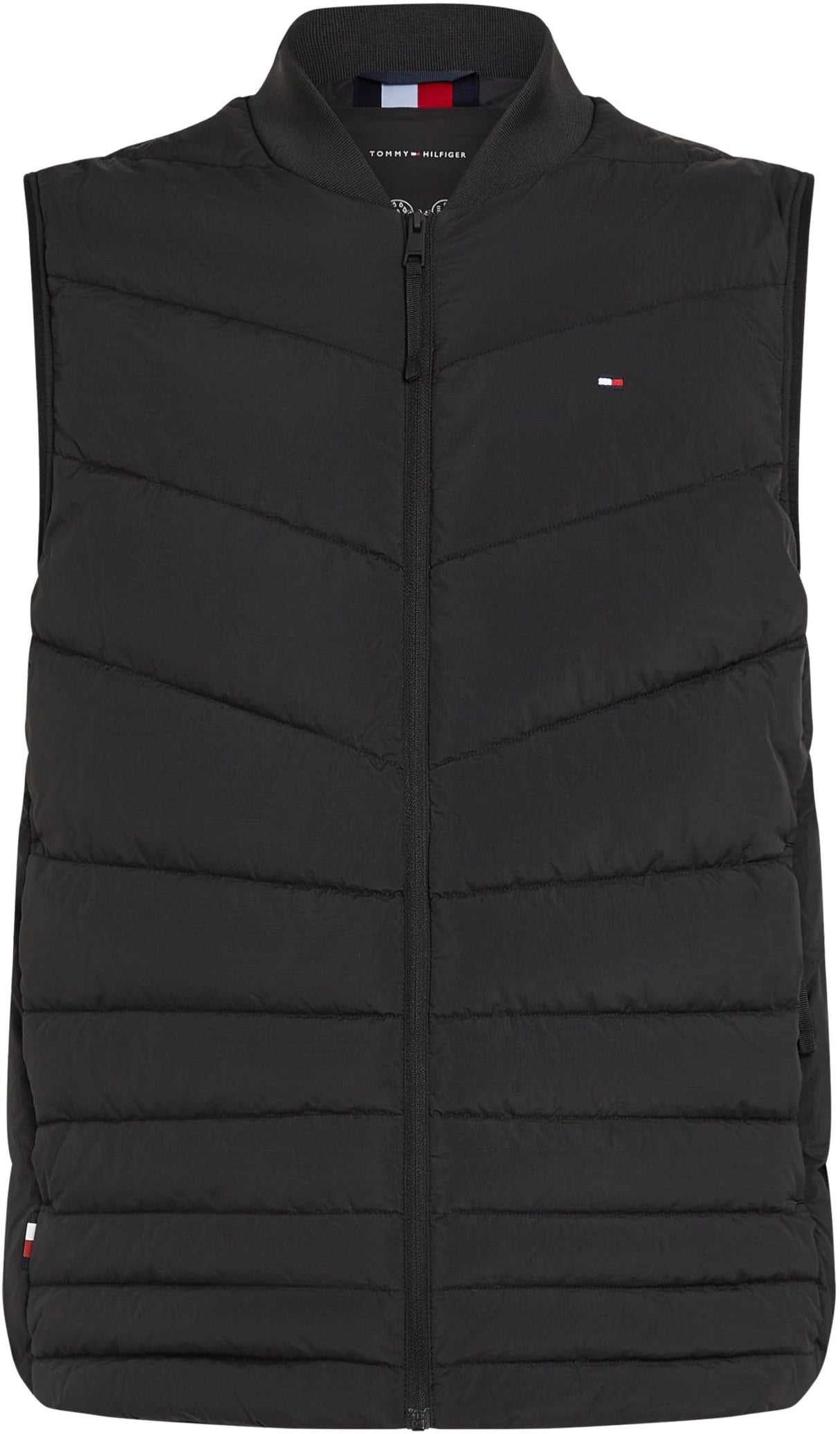 Tommy Hilfiger Chaleco Hombre Mix Quilt impermeable, Negro (Black), XXL