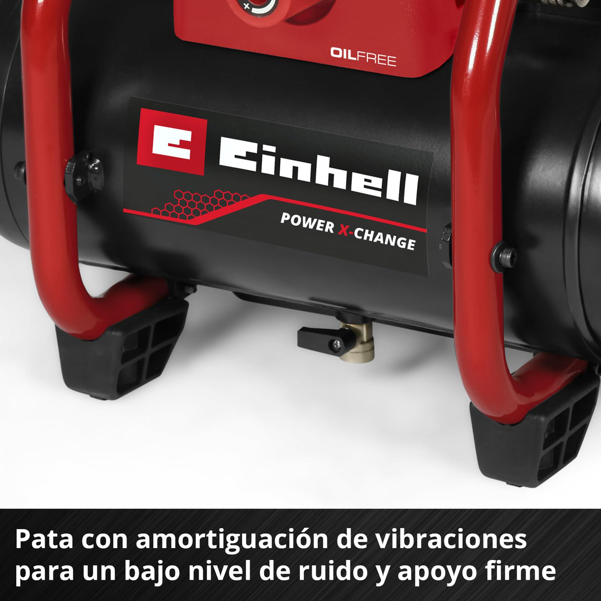 Einhell Compresor con batería TE-AC 36/150 Li OF-Solo Power X-Change (36 V, máx. 8 bar, depósito de 6 l, potencia de aspiración 150 l/min, manómetro, sin aceite, sin batería)