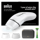 Braun Luz Pulsada Silk-expert Pro 5 PL5145 IPL, Eliminación Del Vello En Casa, Funda, Maquinilla De Afeitar Gillette, 2 Cabezales