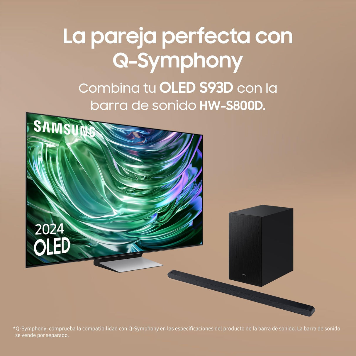 Samsung TV OLED 4K 2024 65S93D Smart TV de 65" con Más Brillo y Contraste, un Sonido de Cine con Q-Symphony, el Mejor Smart TV y GANA Todas Las partidas con Motion Xcelerator 144 Hz