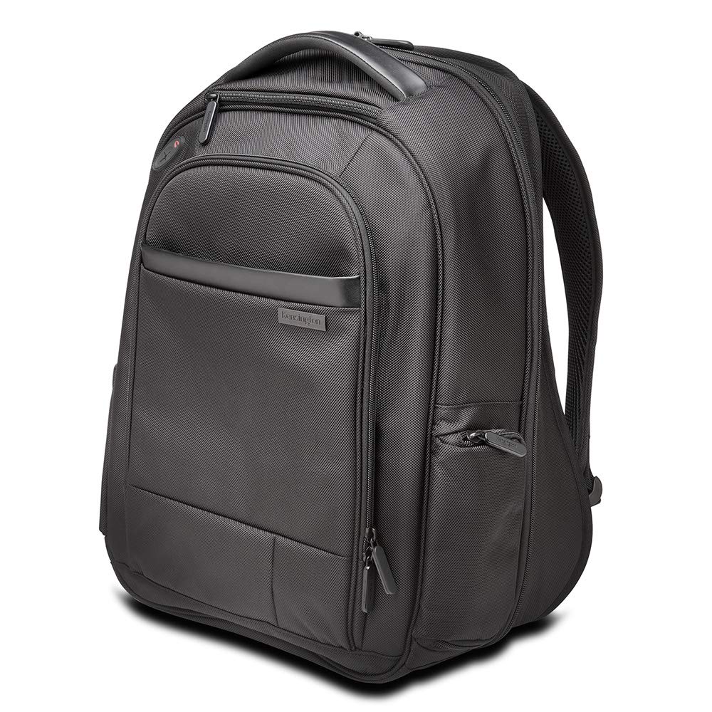 Kensington K60381EU - Mochila Contour 2.0 Pro para Portátiles 17", Diseño Ergonómico, Protección RFID, Compartimento Antirrobo, Resistente al Agua, Apta para Controles TSA, Correas Acolchadas, Negro