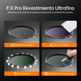 Rollei F:X Pro Magnetic Mark II VND Set 82mm, Juego Filtros ND con 3 Filtros Magnéticos Variables ND2-ND500 (1-9 Stops) para Objetivos de 82mm Filtros ND Fotográficos con Tapas y Anillo Base Magnético