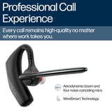 POLY Voyager Legend 50-M UC, Auricular Bluetooth con cancelación de Ruido por IA, diseño ergonómico, Control por Voz, autonomía 10 Horas, Caja de Carga, Negro