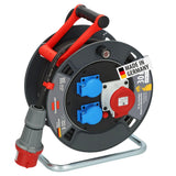 Brennenstuhl Garant CEE 1 V2 IP44 Carrete de Cable (CEE con Cable de 30 m en Negro, Fabricado en Alemania, Uso Permanente para Exteriores IP44)