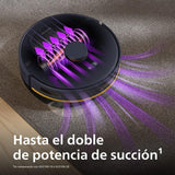 Philip Homerun 2000 - Robot Aspirador y friegasuelos - Potencia Extra Fuerte, potenciador para alfombras, Radar LDS, estación de autovaciado de 70 días, aplicación Homerun, Blanco Ártico (XU2100/25)
