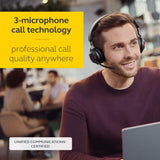 Jabra Evolve2 65 Auriculares Inalámbricos Estéreo PC con Soporte de Carga - Certificados para plataformas UC - Batería de Larga Duración - Adaptador Bluetooth USB-A - Negro
