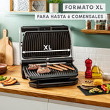 Moulinex Optigrill+ XL, parrilla eléctrica de interior, ideal para cocinar carne, pescado y verduras, indicador de cocción y 9 programas automáticos, placas antiadherentes, GI722D