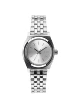 Nixon Small Time Teller - Reloj Analógico de Cuarzo para Mujer, Correa de Acero Inoxidable Color Plateado