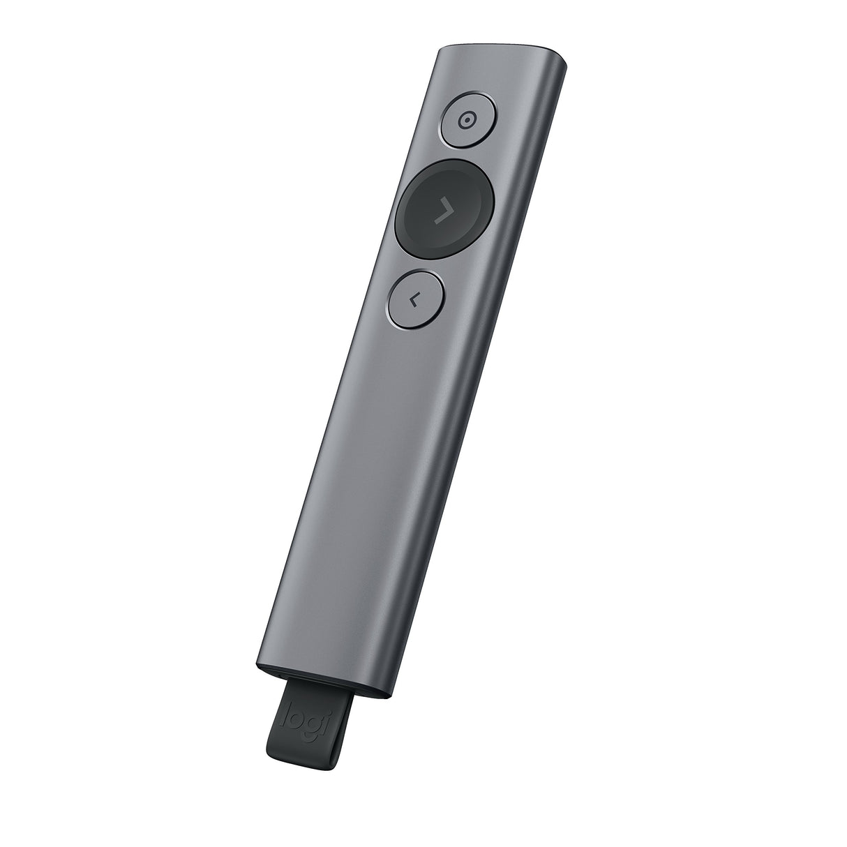 Logitech Spotlight Presentador Inalámbrico, 2.4 GHz y Bluetooth, Receptor USB, Puntero Láser Digital, Distancia de 30 Metros, Cronometro, PC, Mac, Android, iOS, Slate