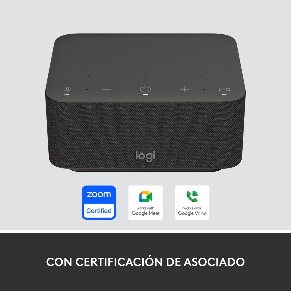 Logitech - Logi Dock, Todo en uno USB C Base de conexión para portátil, Altavoz, micrófonos con cancelación de Ruido, Bluetooth, HDMI, certificación para Zoom, Google Meet, Google Voice - Grafito