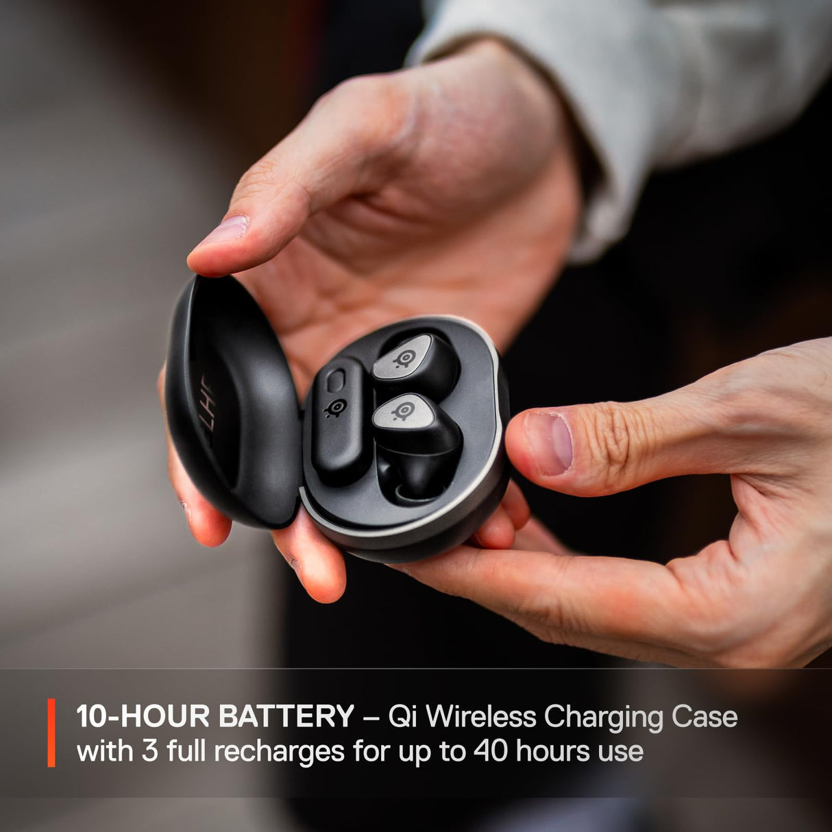 Steelseries Arctis GameBuds™ para Playstation - Auriculares inalámbricos para Juegos - 2,4 GHz + BT5.3 - Modo ANC/Transparencia - Resistencia al Agua IP55-40 Horas de autonomía - Carga inalámbrica