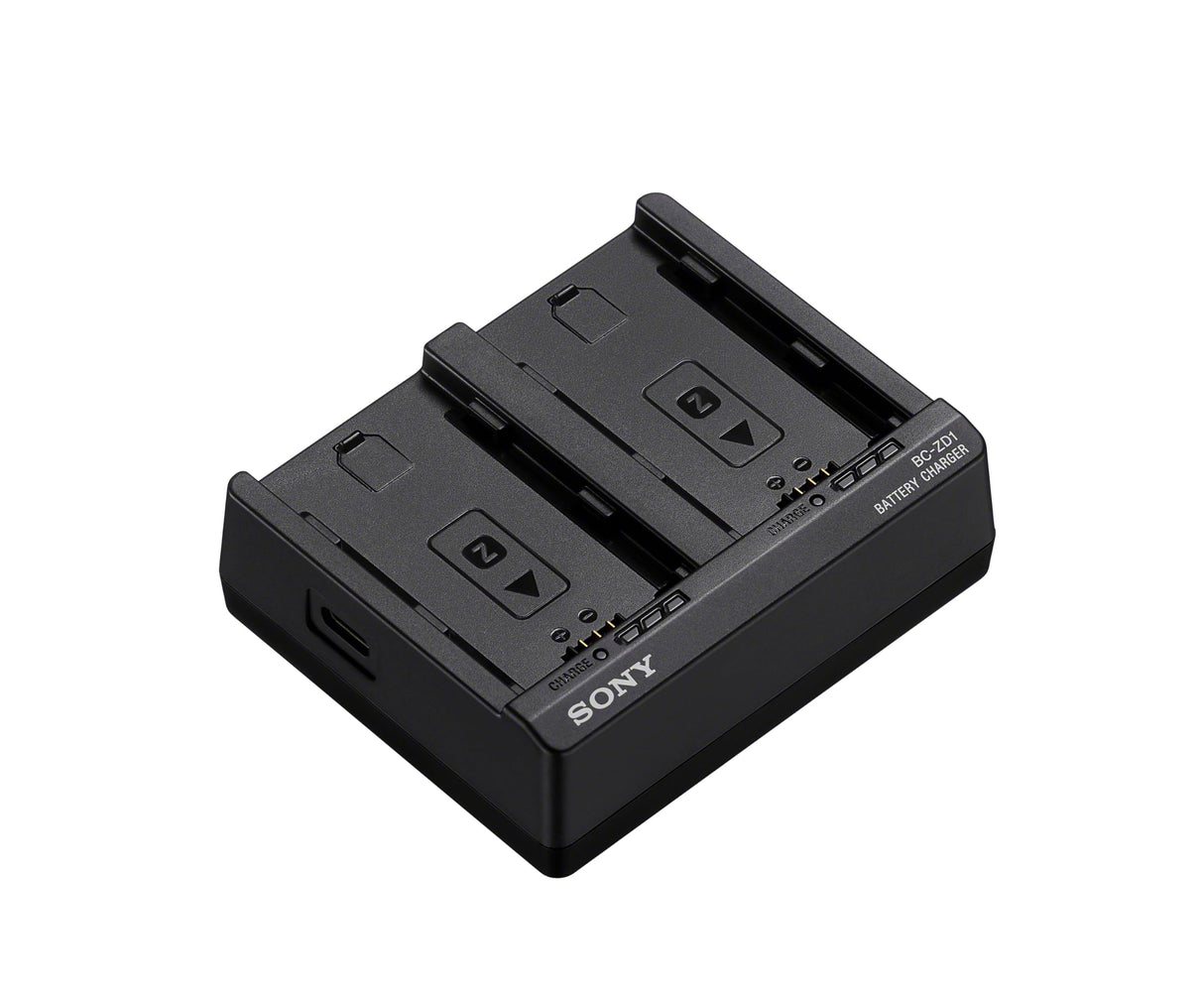 Sony Cargador de batería BC-ZD1 Cargador de batería, para baterías NP-FZ100 de Alta Capacidad (2), con compatibilidad con USB Power Delivery