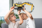 fischertechnik 576450 Liebherr R938 Excavadora Neumática – Kit de construcción Realista para niños Desde 10 años y Adultos, 689 Piezas, Amarillo