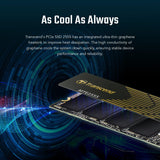 Transcend 1TB M.2 2280 SSD con disipador de Calor, hasta 7,400MB/s para PS5, computadoras de Escritorio, laptops, PCIe 4.0 NVMe Gen4x4 Internal SSD, 3D TLC NAND -TS1TMTE255S