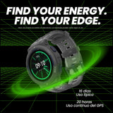 Amazfit Active Edge Smartwatch con diseño Deportivo y de Fitness Resistente y Elegante, GPS, Entrenador de Salud AI, Sport Outdoor, Entrenamientos y Ejercicio, 16 días de batería, 10 ATM