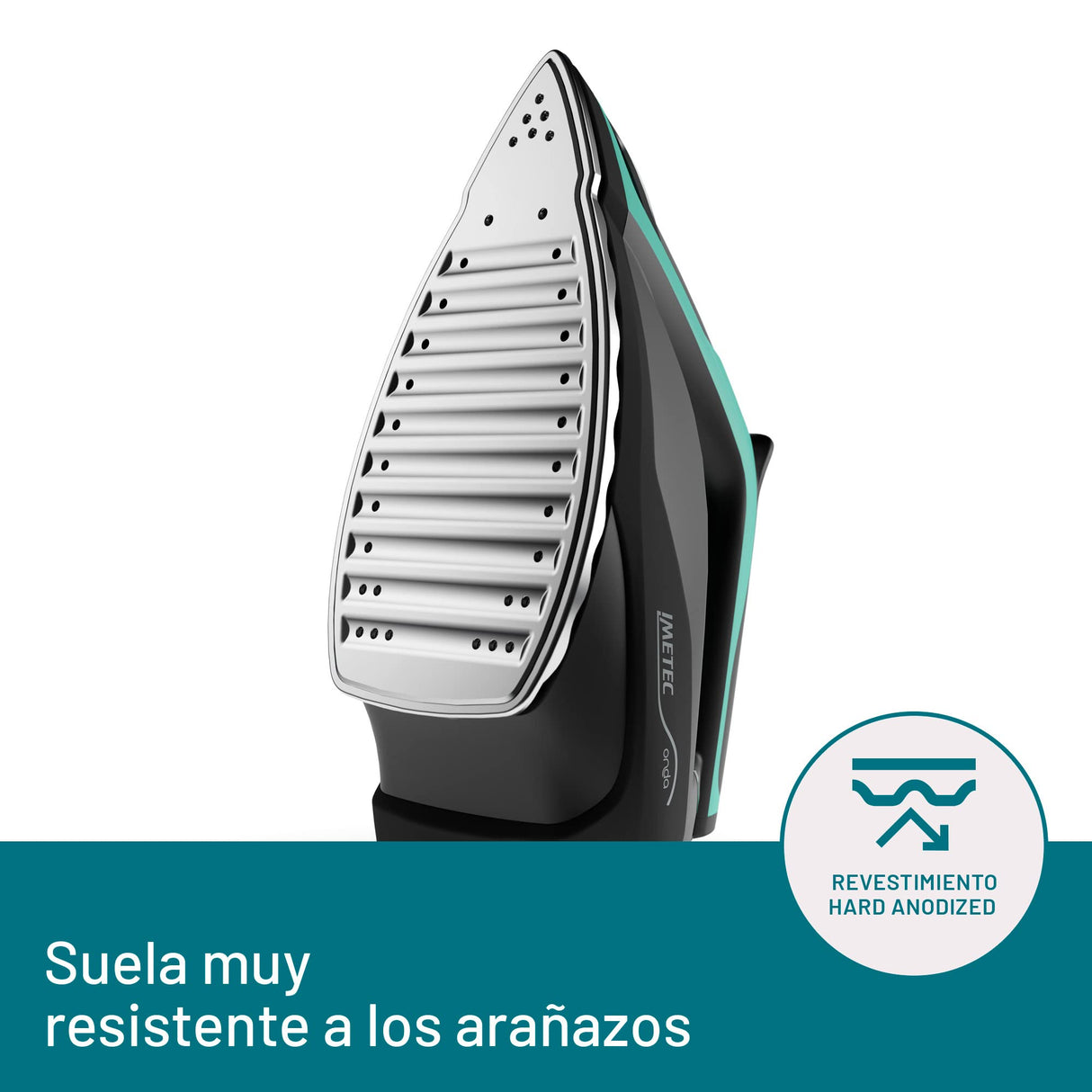 Imetec Onda P1, Centro de planchado, Suela Exclusiva a Ondas Patentada, 2400 W, golpe de Vapor 300 g, 3 Filtros Antical con Iones de Plata, Tecnologia No Stop Autonomía Ilimitada