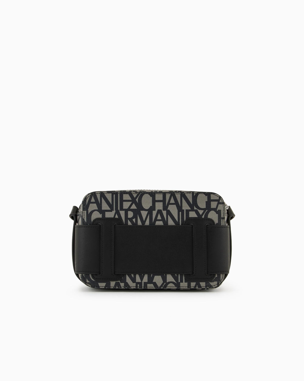 Armani Exchange Logo Placket Top Zip Camera Crossbody Bag, Funda para cámara para Mujer, Beige/Black, Einheitsgröße