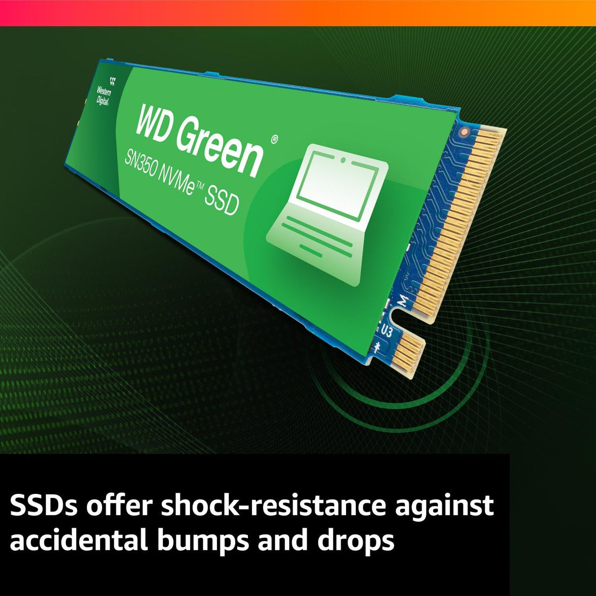 WD Green SN350 2TB NVMe Internal SSD Solid State Drive - Gen3 PCIe, QLC, M.2 2280, Up to 3,200 MB/s