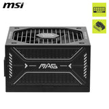 MSI mag A750GLS PCIE5, Fuente de alimentación, 750W, 80 Plus Gold, ATX 3.1, Soporte GPU PCIe 5.1, 12V-2x6 Nativo, Conector 12V-2x6 Bicolor, Fuente de alimentación ATX, Cables con Cubierta