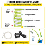 VEVOR Destilador de Alcohol 30 L Alambique Destilación Alcohol de Acero Inoxidable 304 Destilador Moonshine 0-150 ℃ Destilador de Bebida para la Elaboración Casera de Vino Cerveza o Agua con Vinómetro