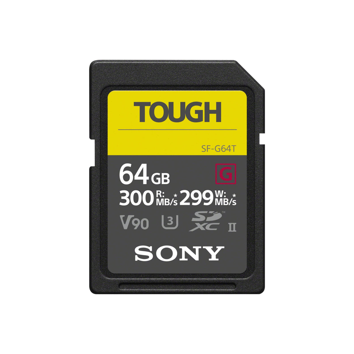 Sony SF-G64T UHS-II SD Tough Tarjeta de Memoria - 64GB Read 300mb/s Write 299mb/s