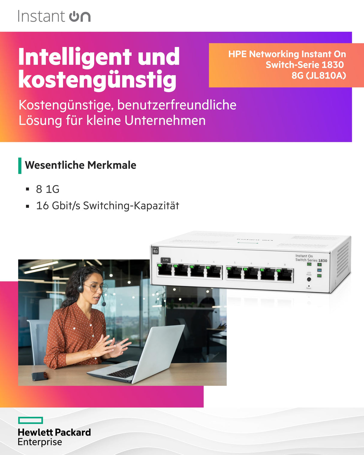 Aruba Instant On 1830 8xGbE Switch