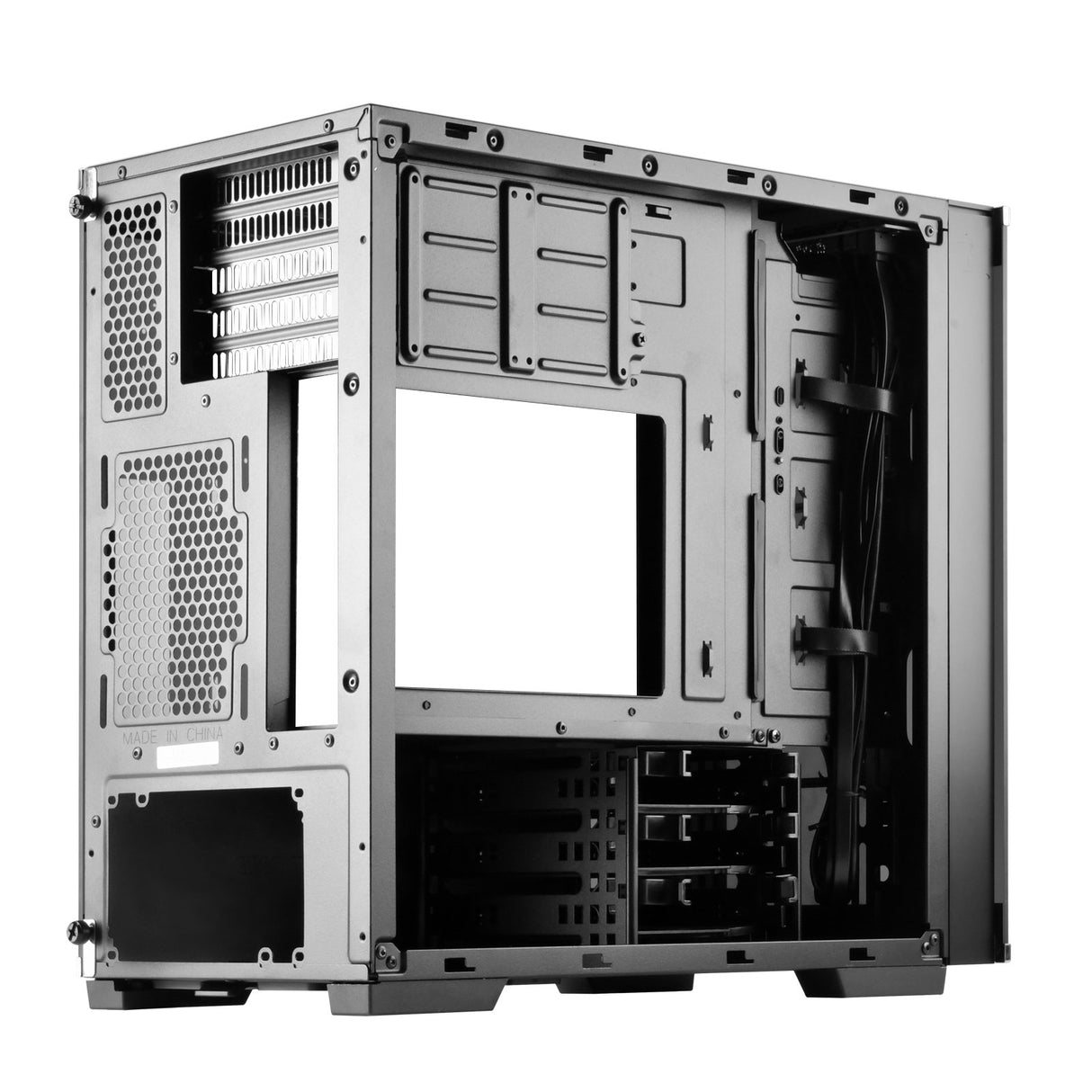Silverstone SST-LD01B Lucid Serie Mini Tower Micro ATX - Caja para Ordenador (3 Paneles Laterales de Cristal Templado)