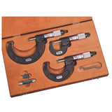 Starrett ST216AXRLZ - Juego de micrómetro digital para exterior, cierre de carraca, tuerca de bloqueo, caras de carburo, rango de 0 a 3 pulgadas, graduación de 0 cm