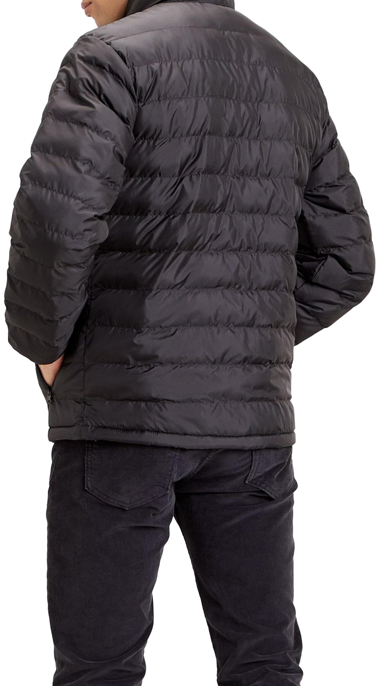 Levi's Short Down Packable Chaqueta, Mineral Black, XL para Hombre