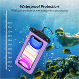 Sovica Funda Impermeable Compatible con Xiaomi Mi A2 Certificado IPX8 Funda acuatica Bolsa Sumergible Waterproof Case (Violeta)