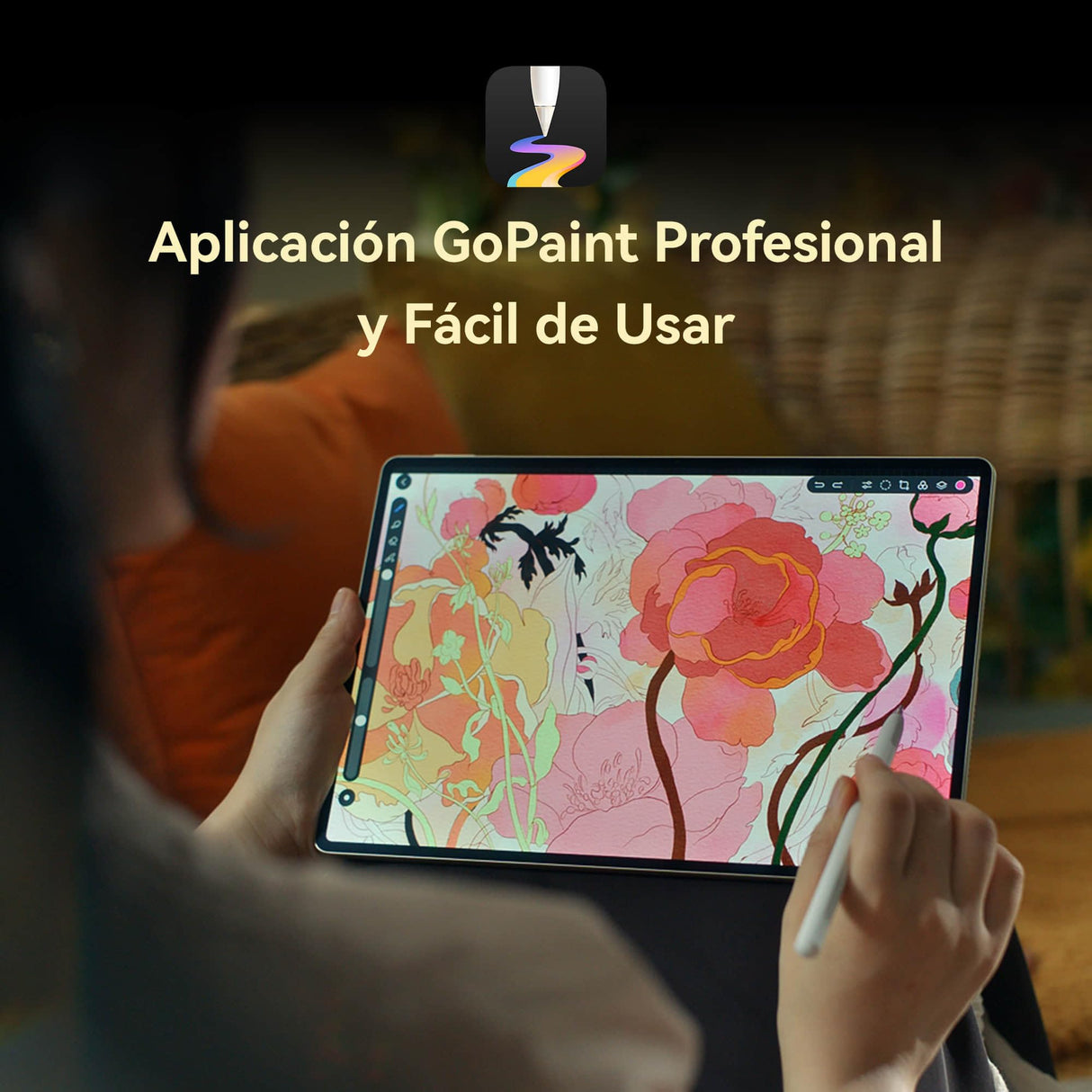 HUAWEI MatePad Pro 12,2 Pulgadas Tablet, Pantalla Tandem OLED PaperMatte, 144 Hz, 12GB+512GB, Teclado Glide, aplicación GoPaint, una Batería de 10100 mAh y Diseño Seda Dorada