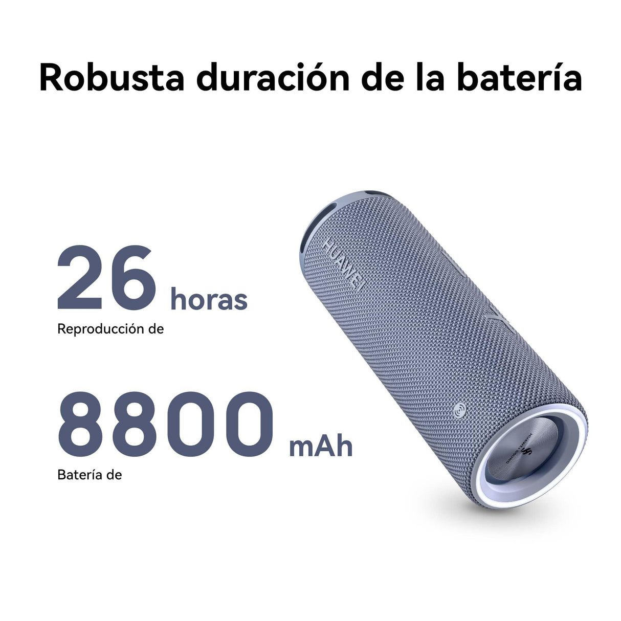 HUAWEI Sound Joy 2, Altavoz Bluetooth Portátil, Sistema Sound de Cuatro Unidades, Reproducción de 26 Horas, Resistente al Agua IP67, Agitar para Estéreo, Espectáculo de Luces con Estilo, Azul