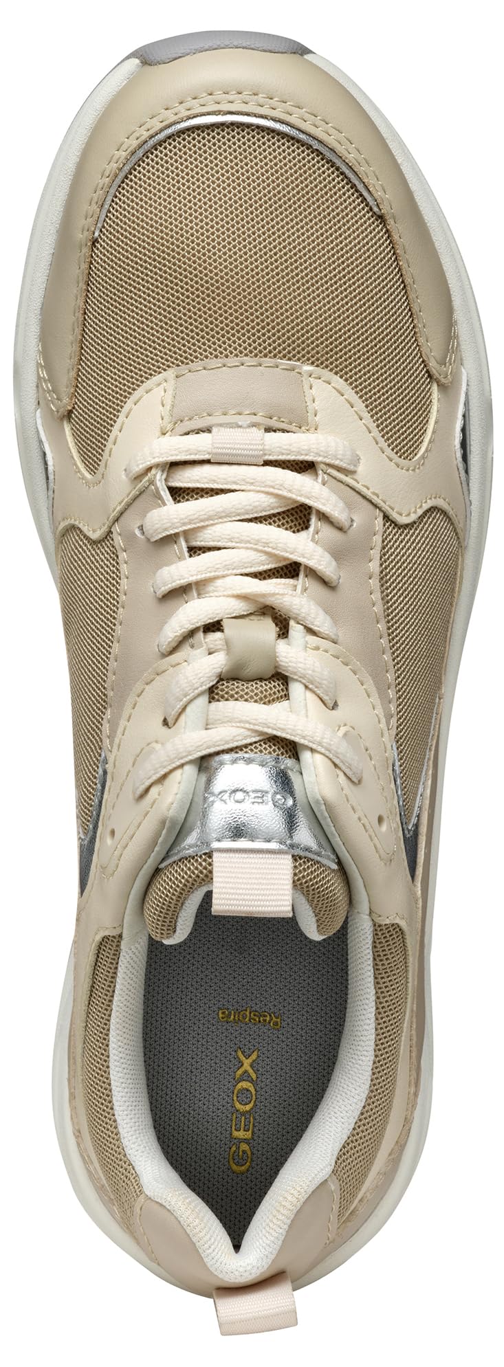Geox D ZARVIA A, Zapatillas Mujer, Lt Taupe/Papyrus, 37 EU