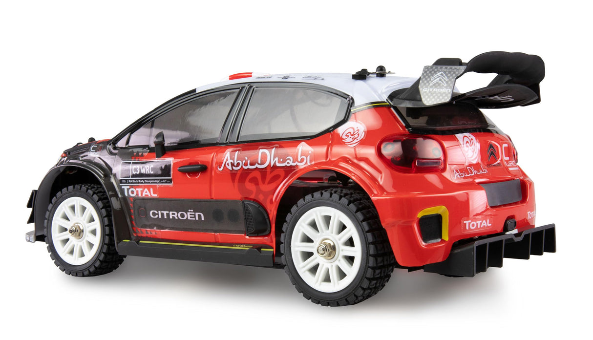 Amewi Hyper Go Citroen C3 WRC Rallye/Drift 4WD 1:14 sin escobillas con giroscopio 45 km/h RTR, Color Negro y Rojo