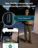 Arlo Essential 2K Videoportero WiFi + Timbre Inalámbrico Exterior Impermeable, Timbre Casa, Detector De Movimiento, Visión Nocturna, Audio Bidireccional, Prueba Arlo Secure Incluida, 1 Cámara, Blanca