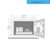 Yale YSV/250/DB1 - Caja Fuerte Gama Básica Mediana (Domestico), 250 x 350 x 250 mm