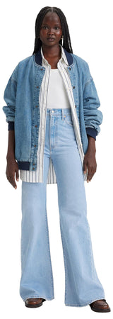 Levi's Ribcage Bells Dark Indigo-Worn IN, Sonoma Walks, 33W / 32L para Mujer
