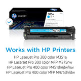 HP 305A CE411AC Cian, Cartucho Tóner Original, de 2.600 páginas, para impresoras HP LaserJet Pro Color serie M351, M451, M375 y M475