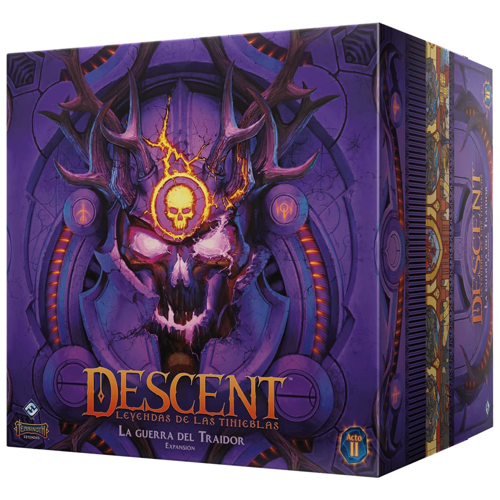 Fantasy Flight Games | Descent: La guerra del Traidor | Expansión | Juego Cooperativo de Aventuras para Adultos y Jóvenes | A Partir de 14 Años | De 1 a 4 Jugadores | 3-4 Horas por Partida | Español